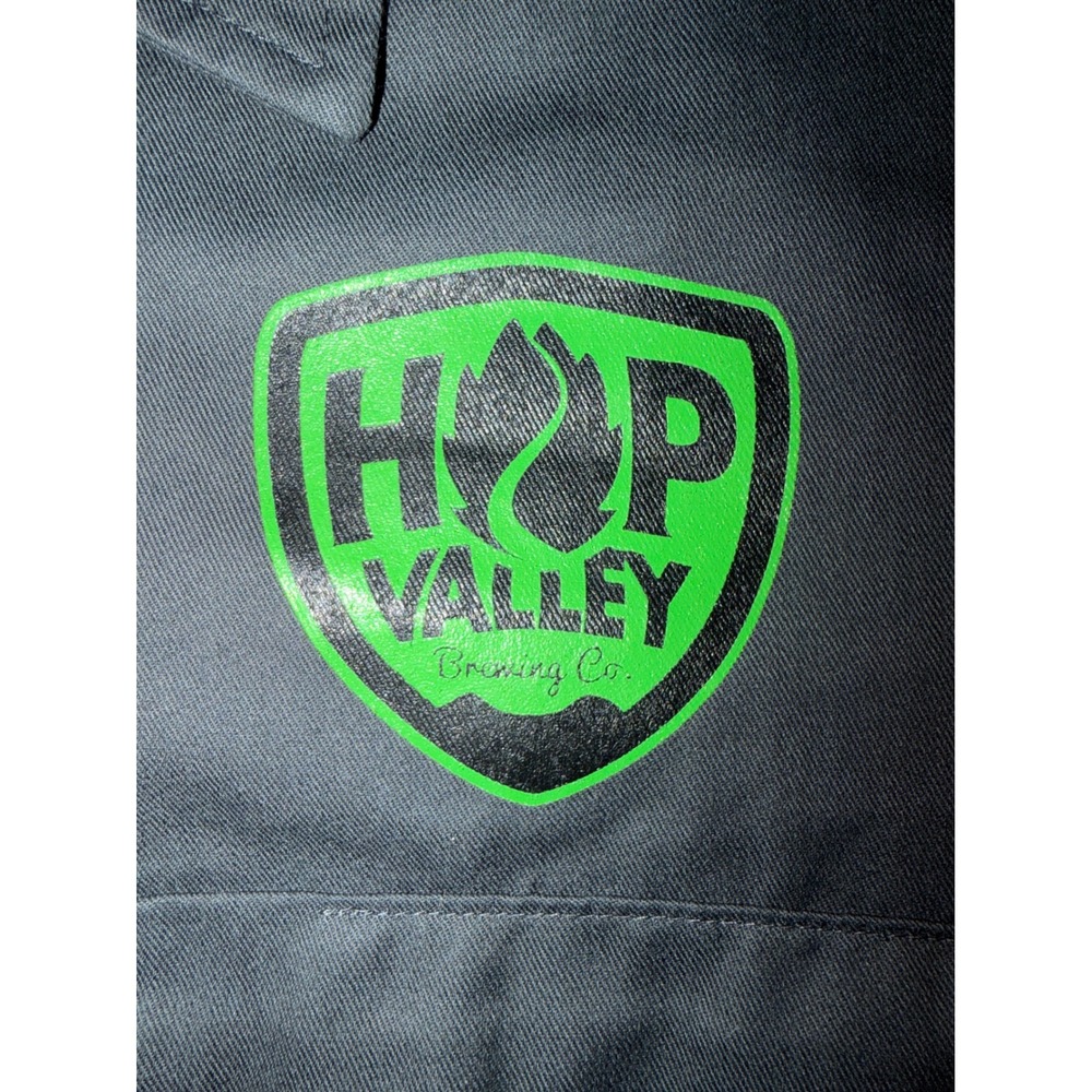 Dickies Mens XL Hop Valley Brewing Co Short Sleeve Work Shirt Gray Graphic Twill